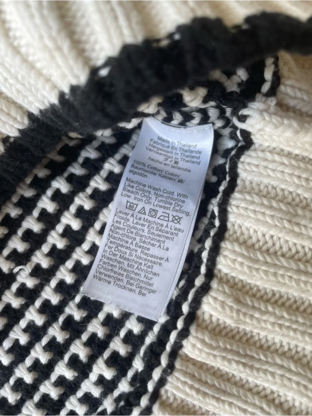 Madewell Textured-Stitch Crewneck Sweater in 100% Cotton - Size Medium - Picture 3 of 5